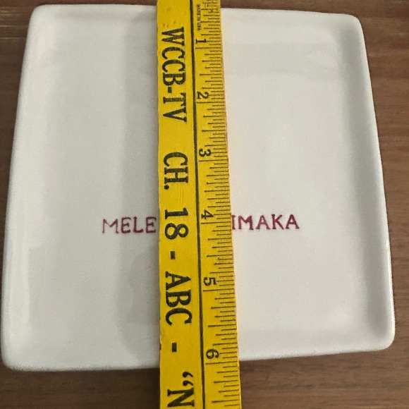 Tommy Bahama holiday Appetizer Plates Set 4 -6” square ceramic dessert cool yule - Picture 8 of 12